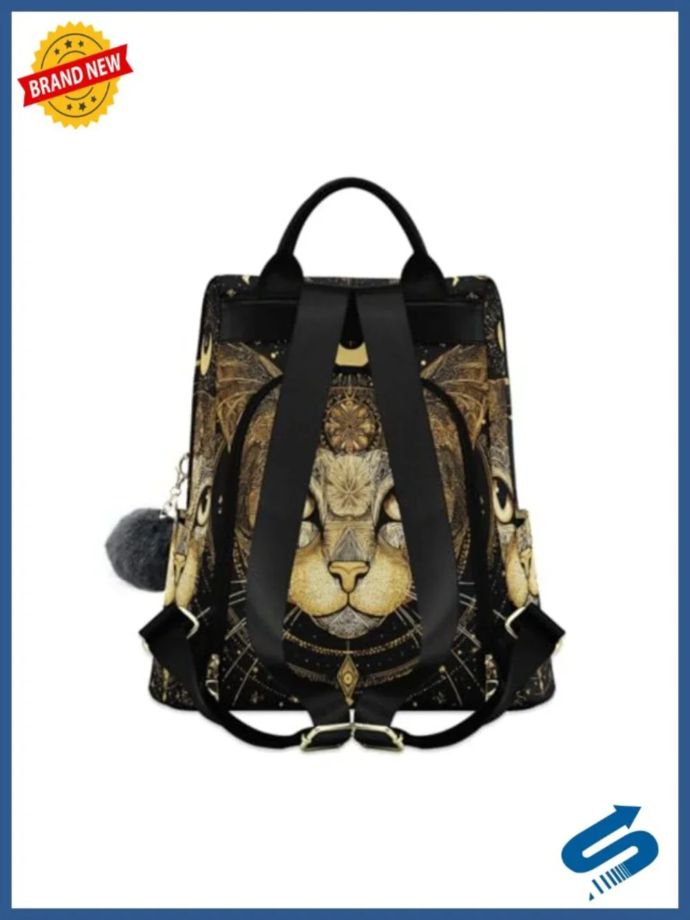 Women's Cat Backpack Purse Anti-Theft Waterproof Daypack Laptop Bag